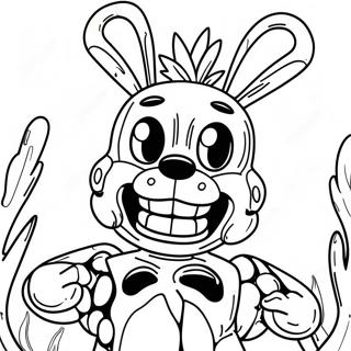 Page A Colorier De Springtrap Dans Une Pose Effrayante 52647-43788