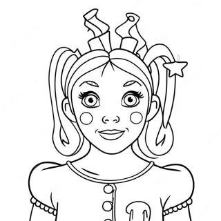 Page A Colorier De Cindy Lou Avec Des Lumieres De Noel 52777-43893