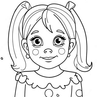 Page A Colorier De Cindy Lou Avec Des Lumieres De Noel 52777-43894