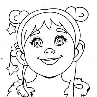 Page A Colorier De Cindy Lou Avec Des Lumieres De Noel 52777-43896