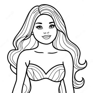 Maillot De Bain Barbie Pages À Colorier