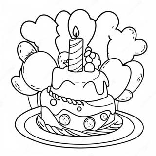 Page A Colorier De Gateau Danniversaire Colore Du 9eme Anniversaire 52877-43968