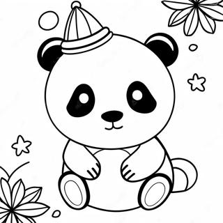 Panda De Noël Pages À Colorier