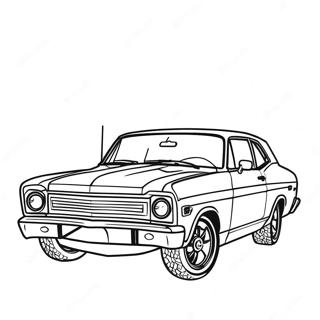 Voiture Classique Chevy Nova A Colorier 52926-43990