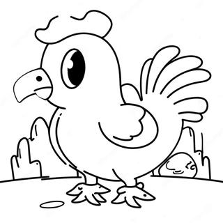 Poule Minecraft Pages À Colorier