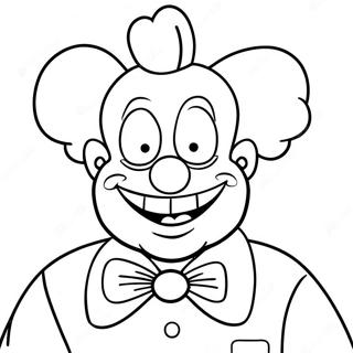 Page A Colorier Krusty Le Clown En Tenue Drole 52997-44062