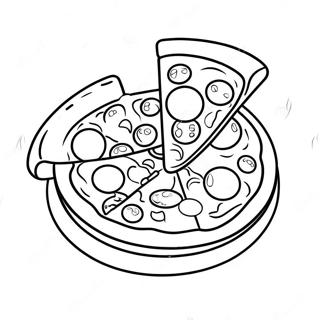 Page A Colorier Dune Pizza Mignonne En Dessin Anime 5302-4250