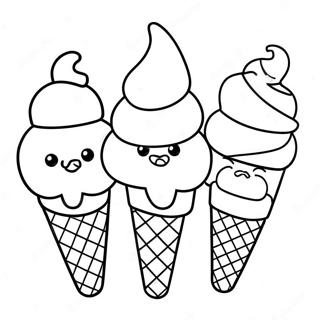 Page A Colorier Dun Cornet De Glace Adorable 5303-4253