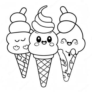 Page A Colorier Dun Cornet De Glace Adorable 5303-4254