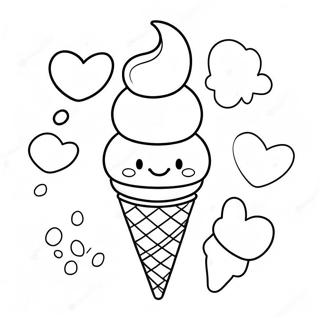 Page A Colorier Dun Cornet De Glace Adorable 5303-4255