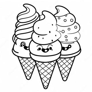 Page A Colorier Dun Cornet De Glace Adorable 5303-4256