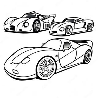 Page A Colorier De Voitures De Course Rapides 53077-44129