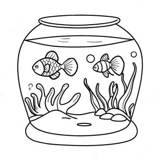 Page A Colorier Scene Daquarium Coloree 53258-44262