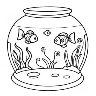 Page A Colorier Scene Daquarium Coloree 53258-44264