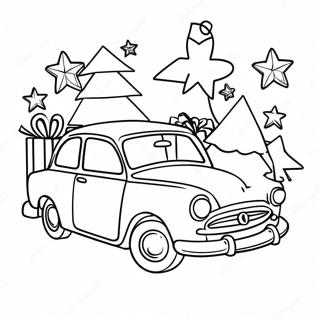 Page A Colorier De Voiture De Noel Festive 53278-44280