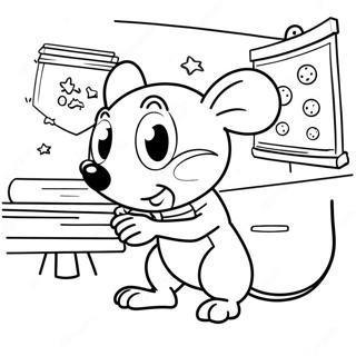 Page A Colorier De Souris Aventuriere En Classe 53288-44290