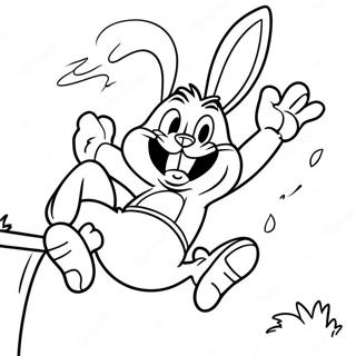 Page A Colorier Bugs Bunny En Train De Dunker 532-425