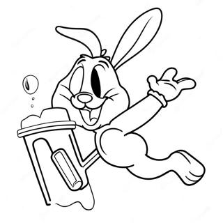 Page A Colorier Bugs Bunny En Train De Dunker 532-426