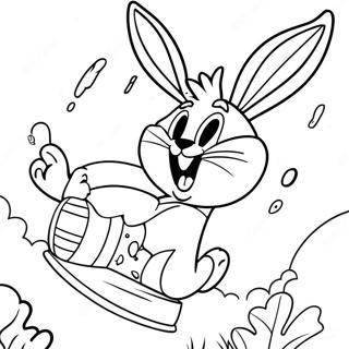 Page A Colorier Bugs Bunny En Train De Dunker 532-427