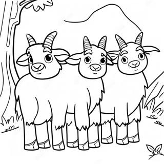 Les Trois Boucs Bourrus Pages À Colorier