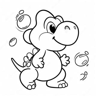 Page A Colorier De Yoshi Avec Des Oeufs Colores 53358-44349