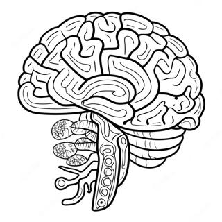 Anatomie Du Cerveau Pages À Colorier