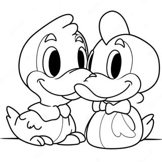 Page A Colorier Donald Et Daisy Duck 53458-44412