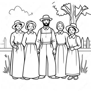 Page A Colorier Reunion De Famille Amish 53489-44437