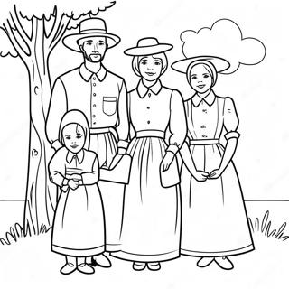 Page A Colorier Reunion De Famille Amish 53489-44438