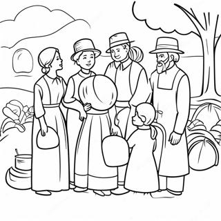 Page A Colorier Reunion De Famille Amish 53489-44440