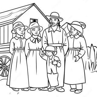 Page A Colorier Reunion De Famille Amish 53489-44589