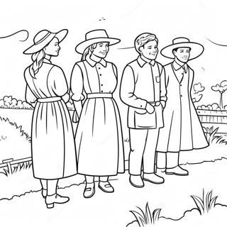 Page A Colorier Reunion De Famille Amish 53489-44590