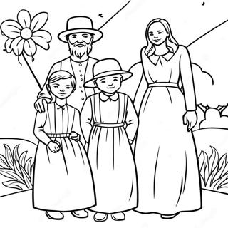 Page A Colorier Reunion De Famille Amish 53489-44591