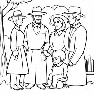 Page A Colorier Reunion De Famille Amish 53489-44592