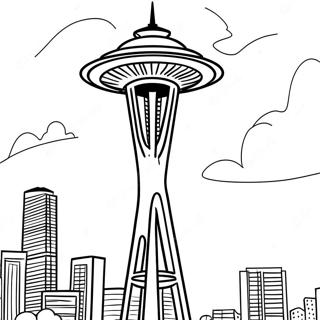 Page A Colorier De La Space Needle De Seattle 53529-44474