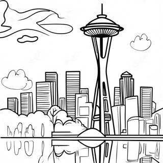 Page A Colorier De La Space Needle De Seattle 53529-44625