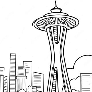 Page A Colorier De La Space Needle De Seattle 53529-44627