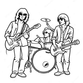 Page A Colorier Dun Groupe De Rock Classique 53539-44486