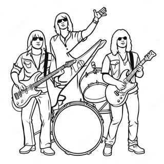 Page A Colorier Dun Groupe De Rock Classique 53539-44487