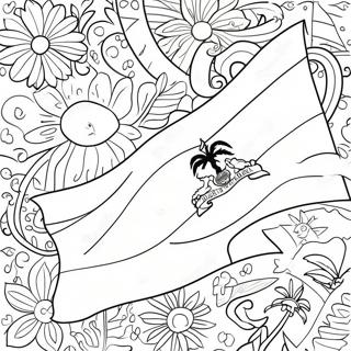 Page A Colorier Du Drapeau Dhaiti 53608-44534