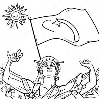 Page A Colorier Du Drapeau Dhaiti 53608-44535