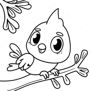 Page A Colorier De Cockatiel Mignon Assis Sur Une Branche 53669-44735