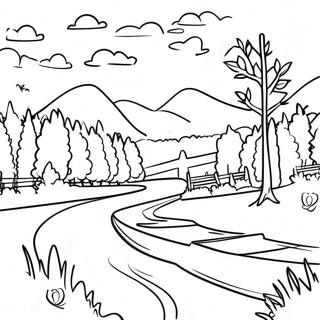 Page A Colorier De Paysage Du Vermont 53698-44760