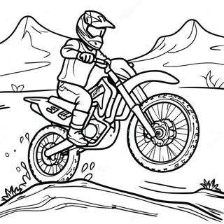 Page A Colorier De La Moto Tout Terrain Honda Dans La Boue 53739-44793