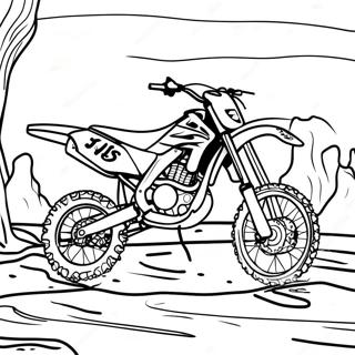 Page A Colorier De La Moto Tout Terrain Honda Dans La Boue 53739-44795