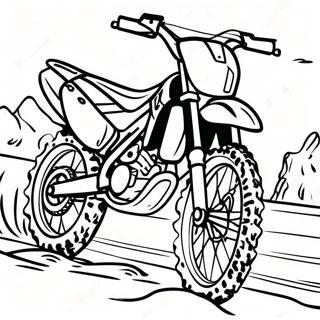 Page A Colorier De La Moto Tout Terrain Honda Dans La Boue 53739-44796