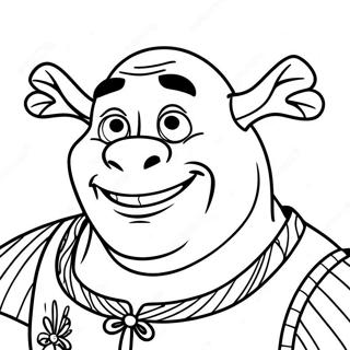 Page A Colorier Du Visage Heureux De Shrek 53748-44791