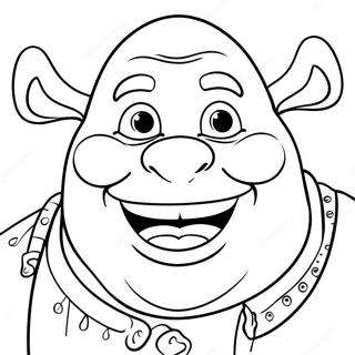 Page A Colorier Du Visage Heureux De Shrek 53748-44792