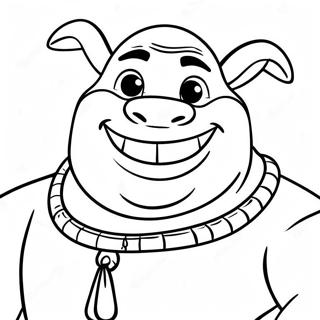 Page A Colorier De Shrek Avec Un Grand Sourire 53749-44800