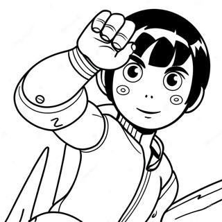 Rock Lee Pages À Colorier